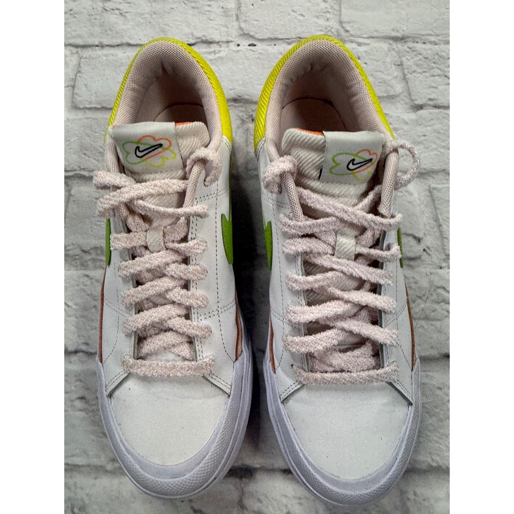 Nike Court Legacy Lift Womens 9 White Green FD0872-100 Excellent Platform Shoe - Picture 8 of 10